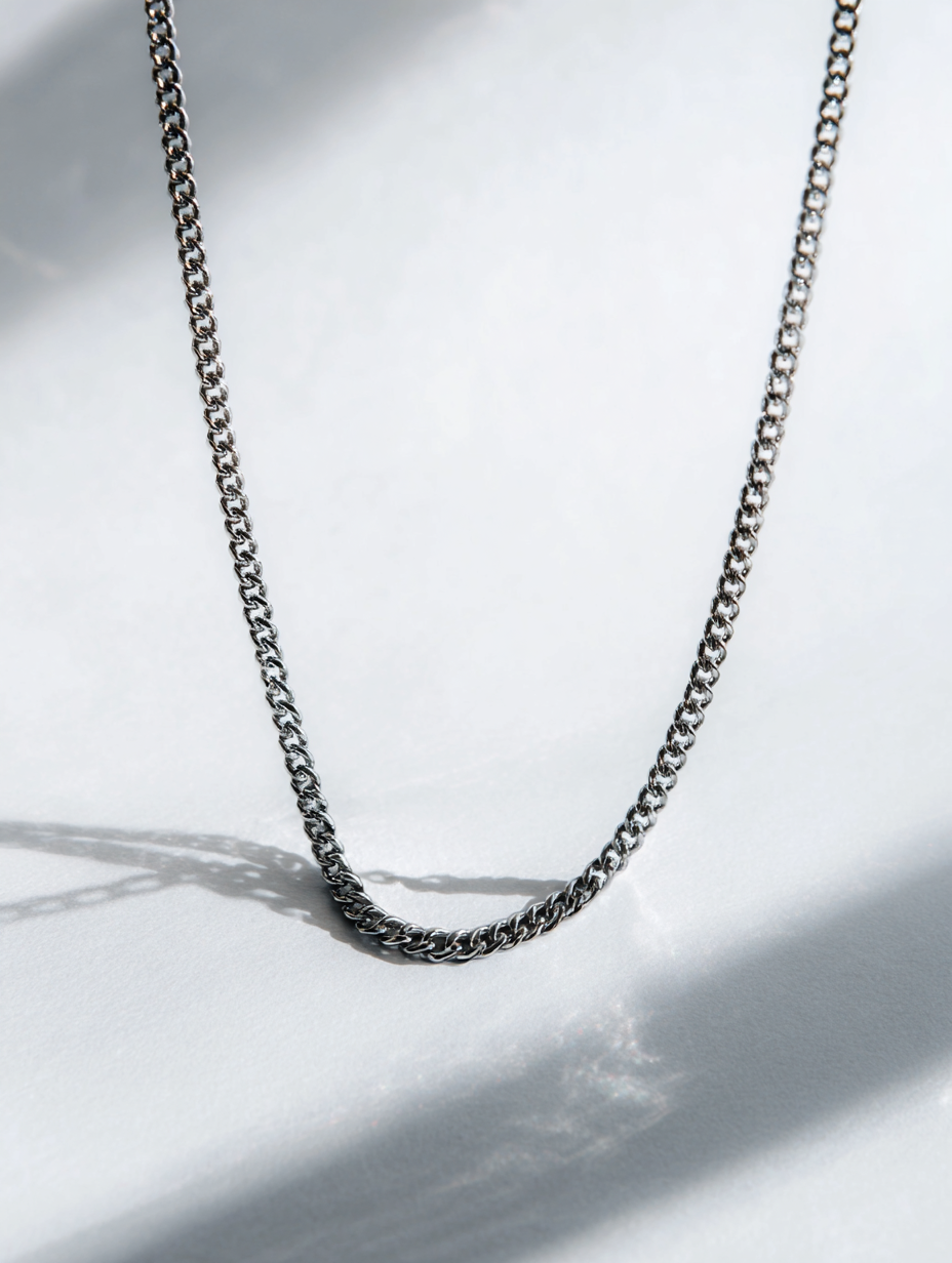 Ravion 2 mm Silver Cuban Chain  Sustainably Made