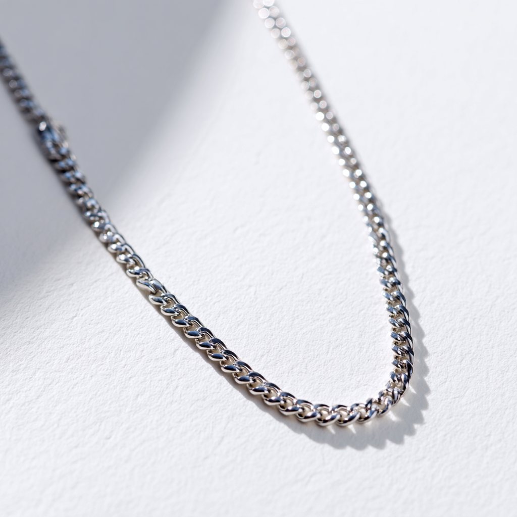 Ravion 2 mm Silver Cuban Chain  Sustainably Made