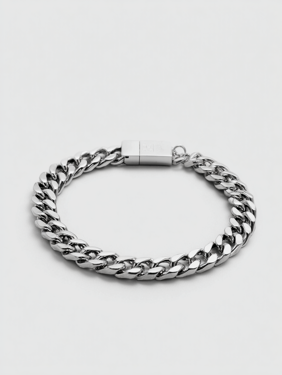 Ravion 4mm Silver Cuban Bracelet - Sustainably Made