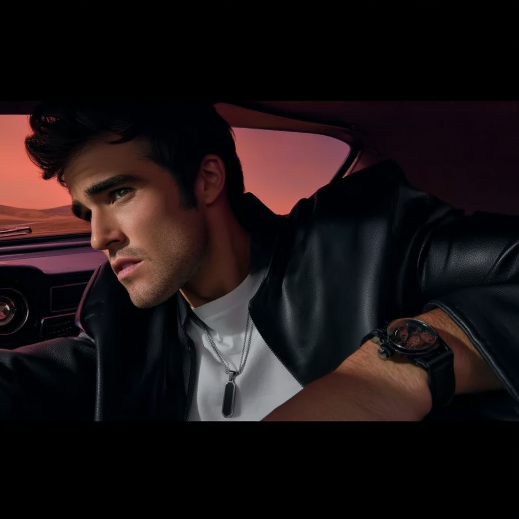 Ravion Silver Stainless Steel Geometric Pendant Necklace - Ravion