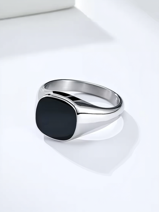 Ravion Silver Square Signet Ring - Ravion